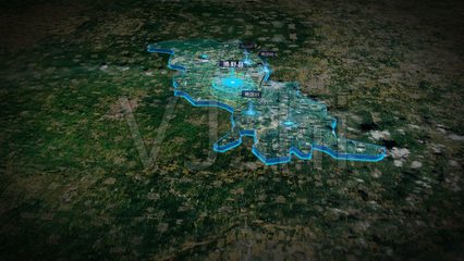 【保定博野】地形光效衛星地圖定位_AE模板下載(編號:5492177)_AE模板